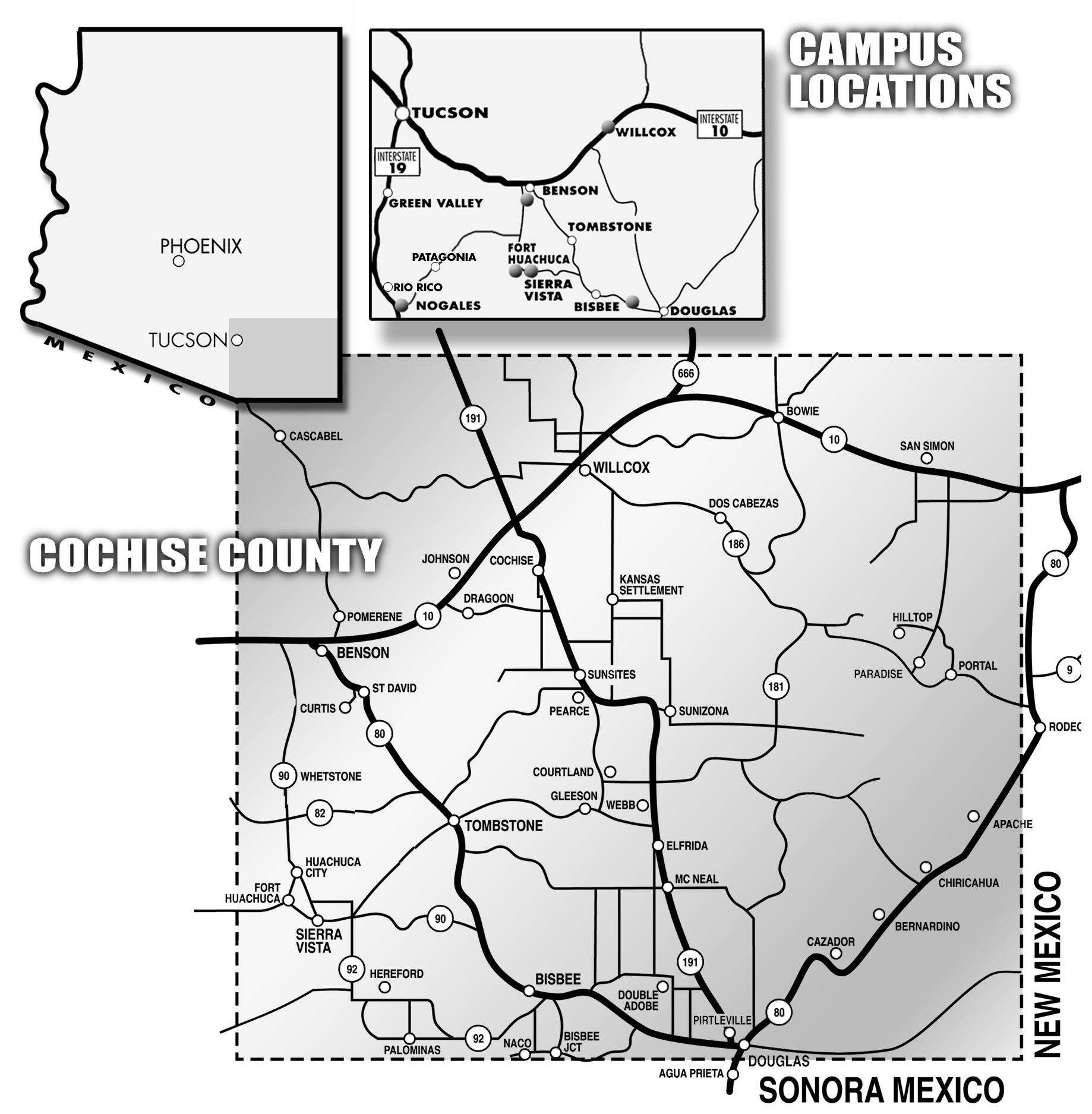 Cochise College - Area Map